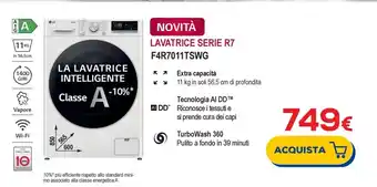 Euronics LG LAVATRICE SERIE R7 F4R7011TSWG offerta