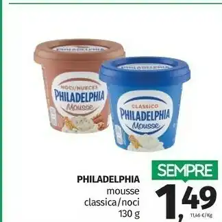 Pam Mondelez - Philadelphia Mousse Noci offerta