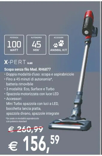Esselunga X-PERT 6.60 Scopa senza filo Mod. RH6877 offerta