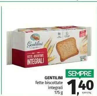 Pam Gentilini Fette Biscottate Tostate 175 G(ml) offerta