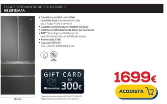 Haier FRIGORIFERO MULTIDOOR FD 83 SERIE 7 HB18FGSAAA