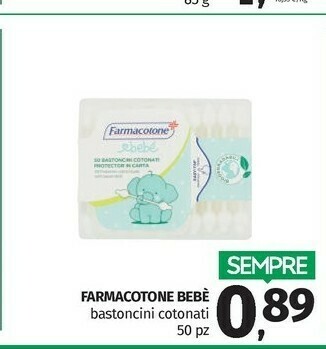 Pam Farmacotone Bebe Bastoncini Cotonati offerta