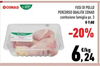 Conad FUSI DI POLLO PERCORSO QUALITA' CONAD confezione famiglia pz. 3 offerta