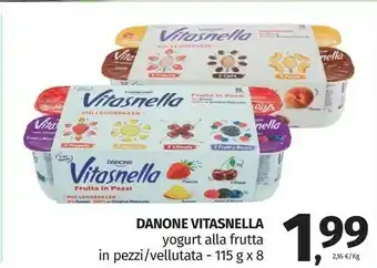 Pam Danone Vitasnella Yogurt Alla Frutta Vellutata 115 G offerta