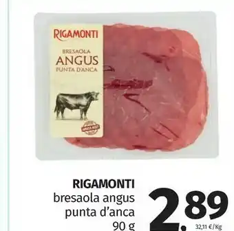 Rigamonti Bresaola Angus Punta D'Anca 90 G(ml)