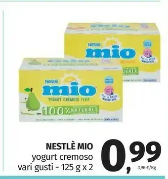 Pam Nestlè Mio Yogurt Cremoso Pera 250 G(ml) offerta