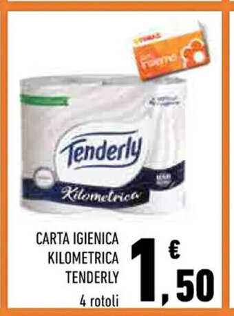 Conad CARTA IGIENICA KILOMETRICA TENDERLY 4 rotoli offerta