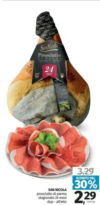 Pam San Nicola Prosciutto Di Parma Stagionato offerta