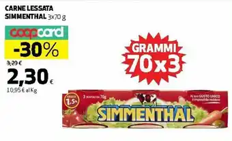 Ipercoop Simmenthal Carne lessata 3x70g offerta