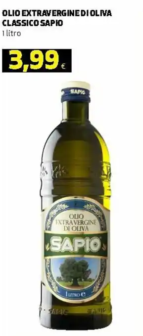 Ipercoop Sapio Olio Extra Vergine di Oliva Classico 1 litro offerta