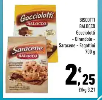 Conad BISCOTTI BALOCCO Gocciolotti - Girandole - Saracene - Fagottini 700g offerta