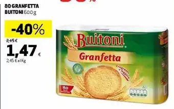 Ipercoop Buitoni Granfetta 80 600g offerta
