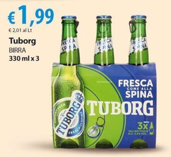 Extra Supermercati Tuborg BIRRA 330 ml x 3 offerta