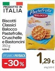 Balocco biscotti classici pastefrolle, cruschelle e bastoncini