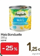 Carrefour Express Bonduelle mais offerta