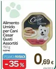 Carrefour Express Cesar alimento umido per cani gusti assortiti offerta