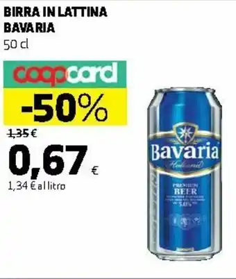 Ipercoop Bavaria Birra in Lattina 50cl offerta