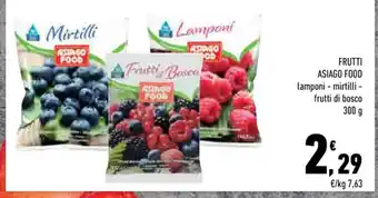 Conad FRUTTI ASIAGO FOOD lamponi - mirtilli - frutti di bosco 300g offerta