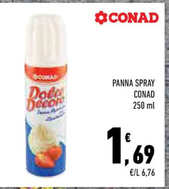Conad PANNA SPRAY CONAD 250 ml offerta