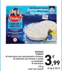 Spazio Conad Findus burger offerta