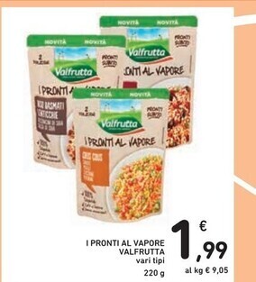 Spazio Conad Valfrutta i pronti al vapore offerta