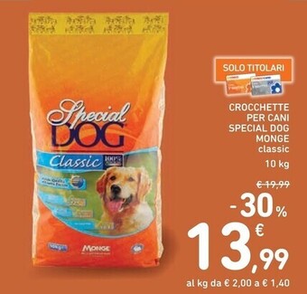 Spazio Conad Monge crocchette per cani special dog offerta