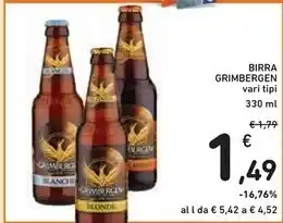 Spazio Conad Grimbergen birra offerta