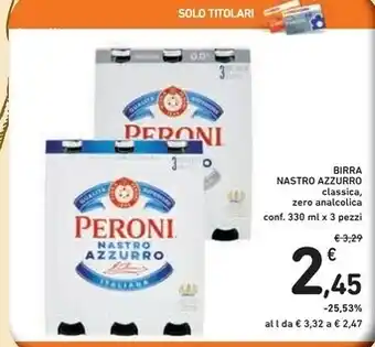 Spazio Conad Nastro azzurro birra offerta
