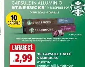 Il Gigante Starbucks 10 capsule caffè offerta