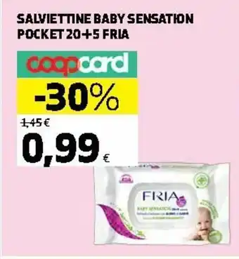 Ipercoop Fria Baby Sensation Pocket 20+5 Salviettine offerta