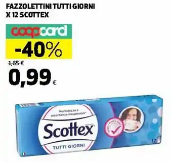 Ipercoop Scottex Fazzolettini Tutti Giorni x 12 offerta