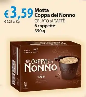 Motta Coppa del Nonno GELATO al CAFFÈ 6 coppette 390 g