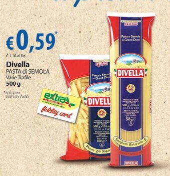 Extra Supermercati Divella PASTA di SEMOLA 500 g offerta