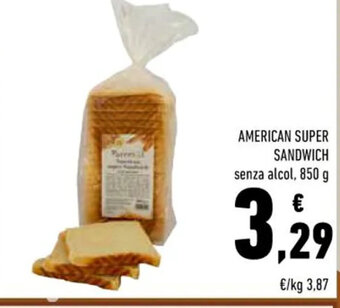 Conad AMERICAN SUPER SANDWICH senza alcol, 850 g offerta