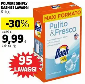 Dash Simply Polvere 95 lavaggi 6,1kg