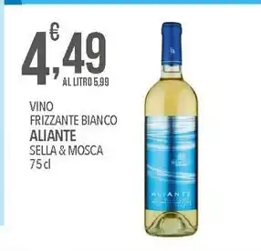 Sella & mosca vino frizzante bianco aliante