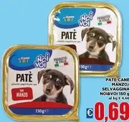 Vivo Supermercati Noi & voi pate cane manzo / selvaggina 150 g offerta