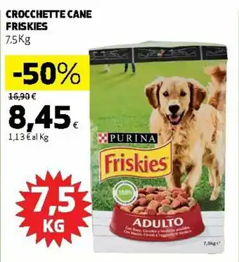 Ipercoop Purina Friskies Crocchette Cane 7,5kg offerta