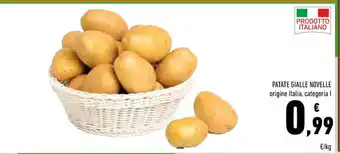 Conad PATATE GIALLE NOVELLE origine Italia, categoria I offerta