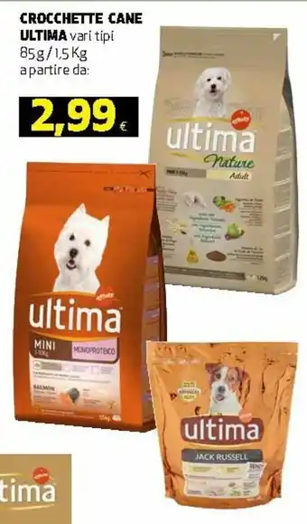 Ipercoop Ultima Croccantini Gatto 85g/1,5kg offerta