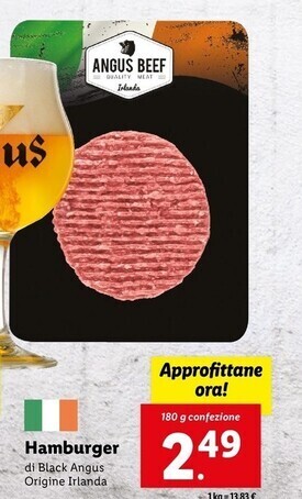 Lidl Hamburger offerta