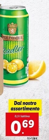 Lidl Perlenbacher radler offerta