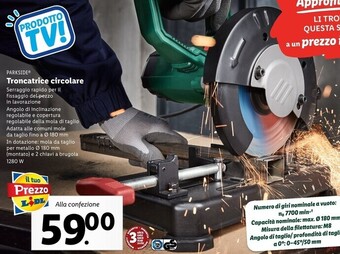Lidl Parkside troncatrice circolare offerta
