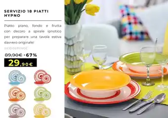 Kasanova Servizio 18 piatti hypno offerta