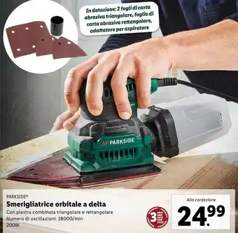 Lidl Parkside smerigliatrice orbitale a delta offerta