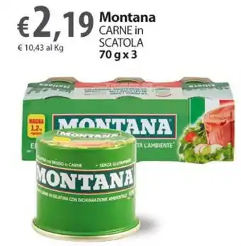 Extra Supermercati Montana CARNE in SCATOLA 70 gx3 offerta