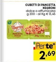 Pam Negroni cubetti di pancetta offerta