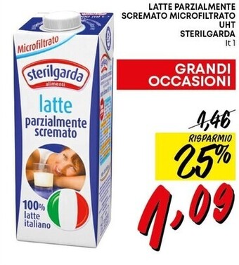 Pam Sterilgarda latte parzialmente scremato microfiltrato uht offerta