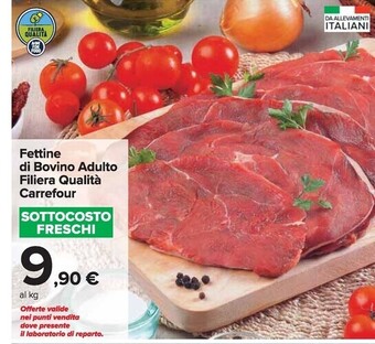 Carrefour Market Carrefour fettine di bovino adulto filiera qualita offerta