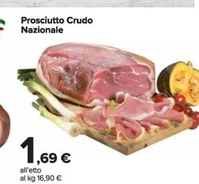 Carrefour Market Prosciutto crudo nazionale offerta
